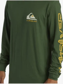 Quiksilver Omni Logo Long Sleeve T-Shirt Greener Pastures Fashion