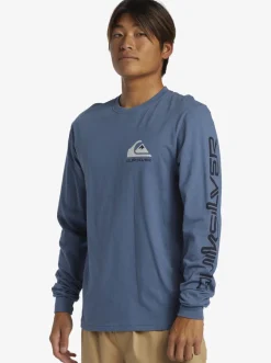 Quiksilver Omni Logo Long Sleeve T-Shirt Bering Sea Clearance