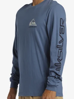 Quiksilver Omni Logo Long Sleeve T-Shirt Bering Sea Clearance