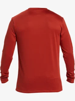 Quiksilver Omni Session Long Sleeve Upf 50 Surf T-Shirt Red Ochre Shop