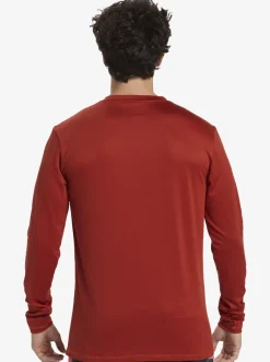 Quiksilver Omni Session Long Sleeve Upf 50 Surf T-Shirt Red Ochre Shop