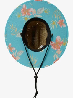Quiksilver Outsider Straw Lifeguard Hat Blue Radiance Cheap