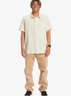 Quiksilver Pacific Stripe Short Sleeve Woven Shirt Birch Pacific Stripe Store