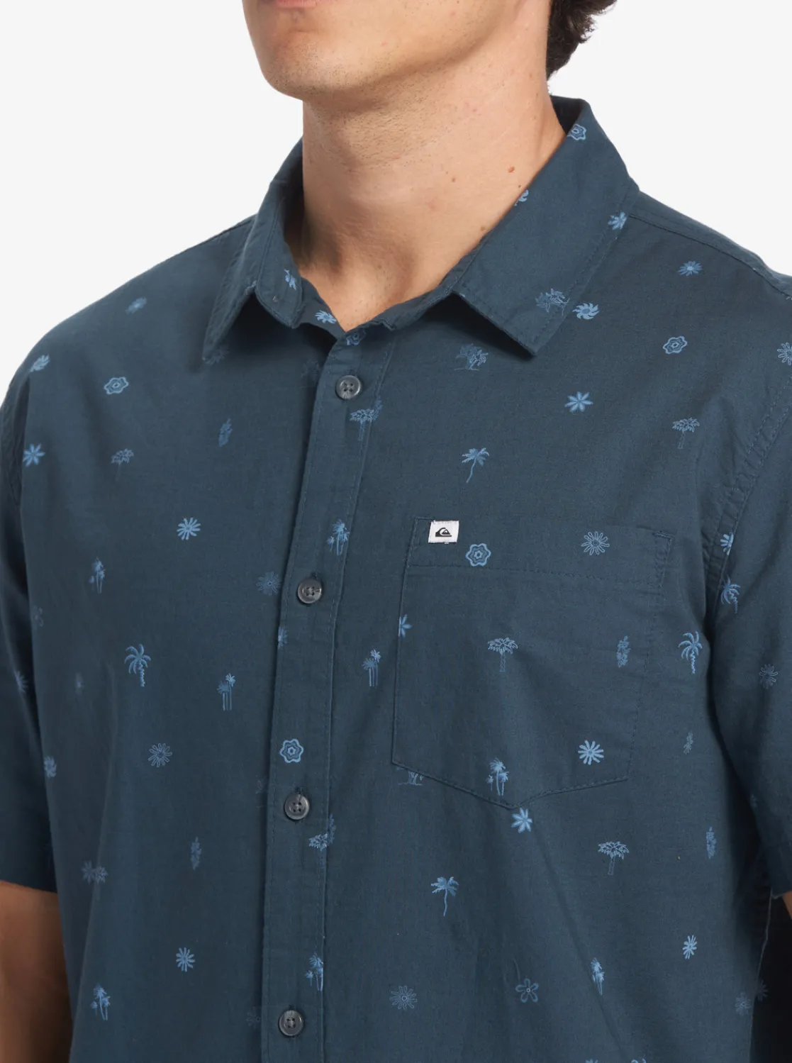 Quiksilver Pacific Stripe Short Sleeve Woven Shirt Berring Sea Pacific Stripes Shop