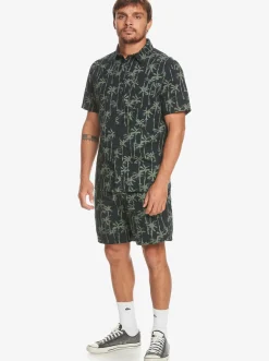 Quiksilver Painted Palm Short Sleeve Shirt Laurel Wreath Painted Palms Best Sale