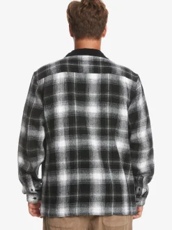 Quiksilver Quarrywood Flannel Long Sleeve Overshirt Black Quarrywood Cheap