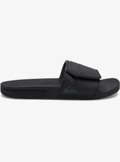 Quiksilver Rivi Adjustable Slides Black/Grey/Black Shop