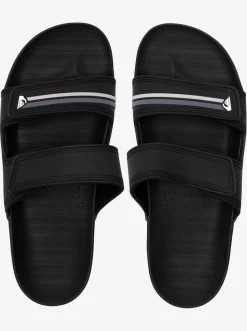 Quiksilver Rivi Double Adjust Sandals Black/Grey/Black Hot
