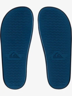 Quiksilver Rivi Wordmark Slides Blue 6 Shop