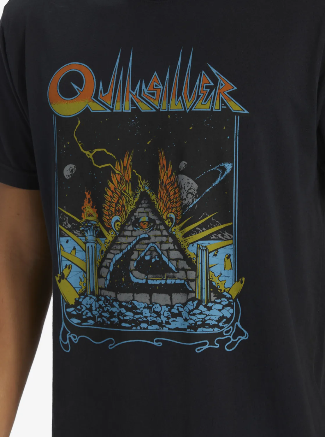 Quiksilver Rockin T-Shirt Black Flash Sale