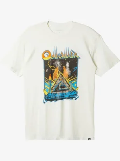 Quiksilver Rockin T-Shirt Antique White Flash Sale