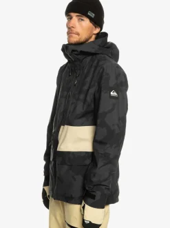 Quiksilver Sammy Carlson Stretch Quest Technical Snow Jacket Tie Dye True Black Outlet