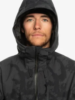 Quiksilver Sammy Carlson Stretch Quest Technical Snow Jacket Tie Dye True Black Outlet