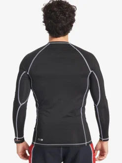 Quiksilver Saturn Protection Long Sleeve Upf 50 Rashguard For Men Black Fashion