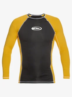 Quiksilver Saturn Protection Long Sleeve Upf 50 Rashguard For Men Yolk Yellow Shop