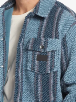 Quiksilver Sherpa Fleece Overshirt Aegean Blue Sherpa Shirt Sale