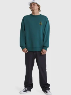 Quiksilver Sof Sweatshirt Smoke Pine New
