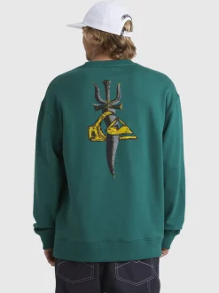 Quiksilver Sof Sweatshirt Smoke Pine New