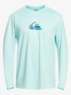 Quiksilver Solid Streak Long Sleeve Upf 50 Surf Tee Angel Blue Cheap
