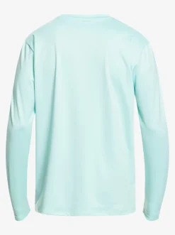 Quiksilver Solid Streak Long Sleeve Upf 50 Surf Tee Angel Blue Cheap