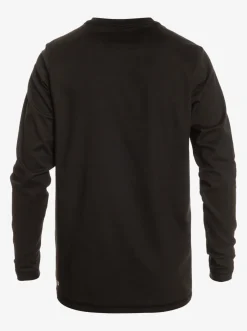 Quiksilver Solid Streak Long Sleeve Upf 50 Surf Tee Black Discount