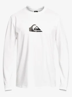 Quiksilver Solid Streak Long Sleeve Upf 50 Surf Tee White Discount