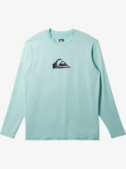 Quiksilver Solid Streak Long Sleeve Upf 50 Surf Tee Pastel Turquoise Discount