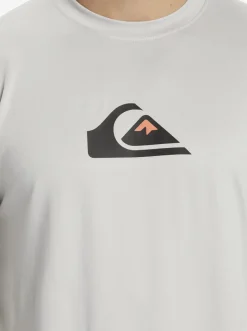 Quiksilver Solid Streak Long Sleeve Upf 50 Surf Tee Gray Violet Shop