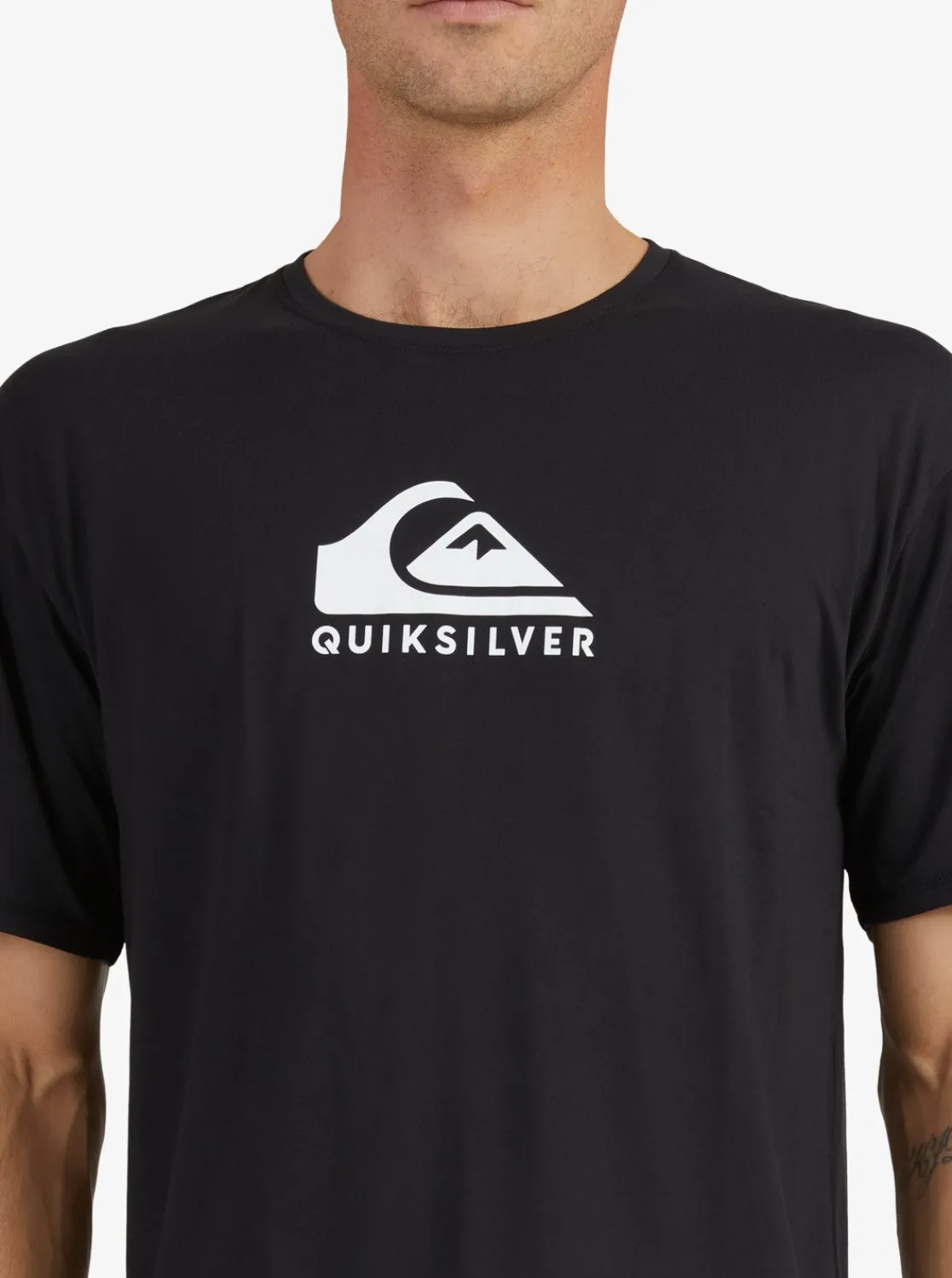 Quiksilver Solid Streak Short Sleeve Upf 50 Surf T-Shirt Black Clearance