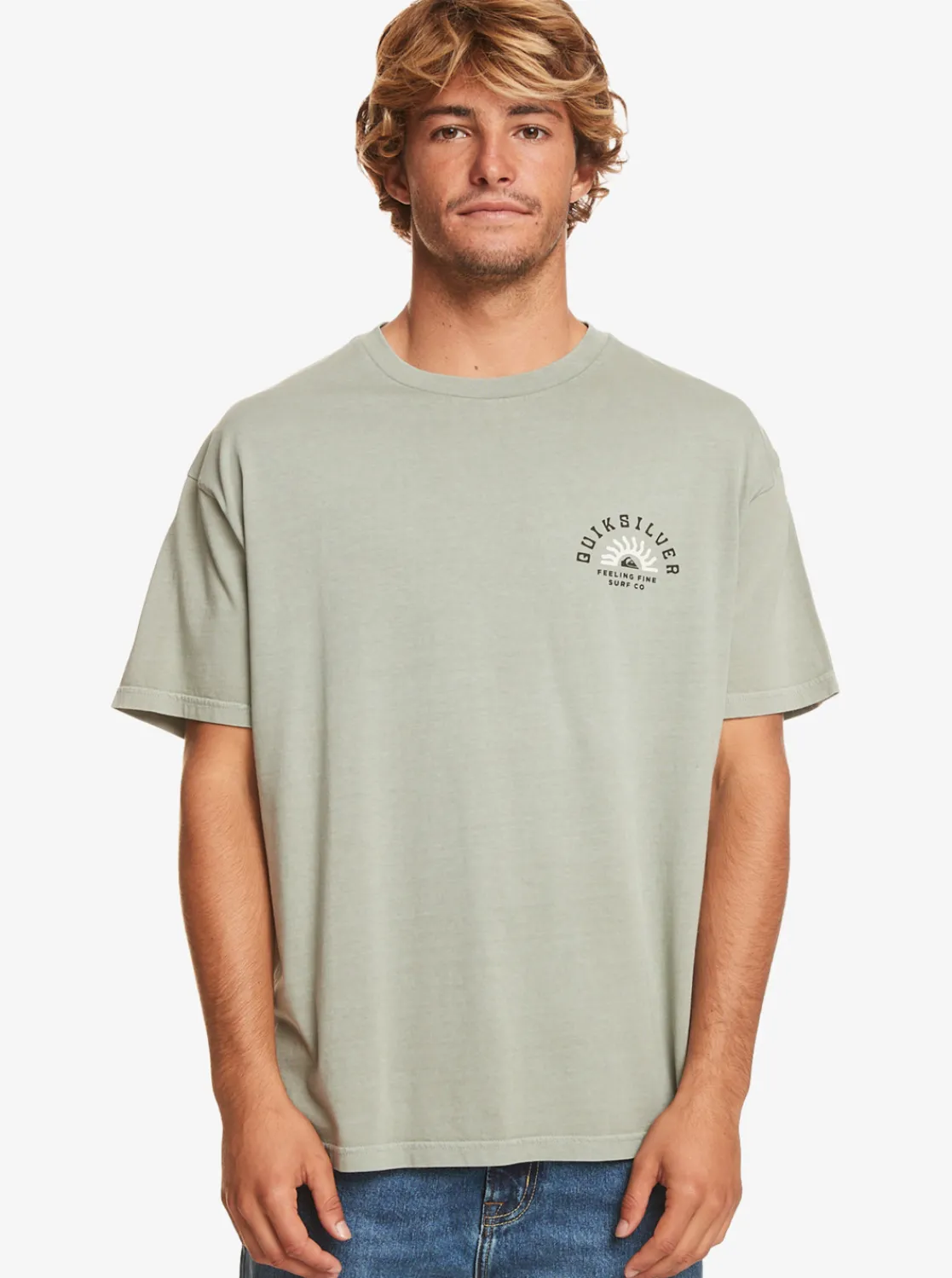Quiksilver State Of Mind T-Shirt Iceberg Green Online
