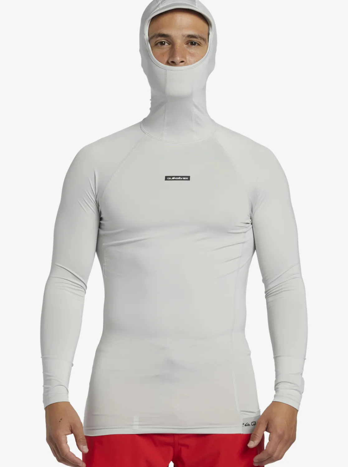 Quiksilver Storm Tripper Hooded Long Sleeve Surf Top Gray Violet Cheap