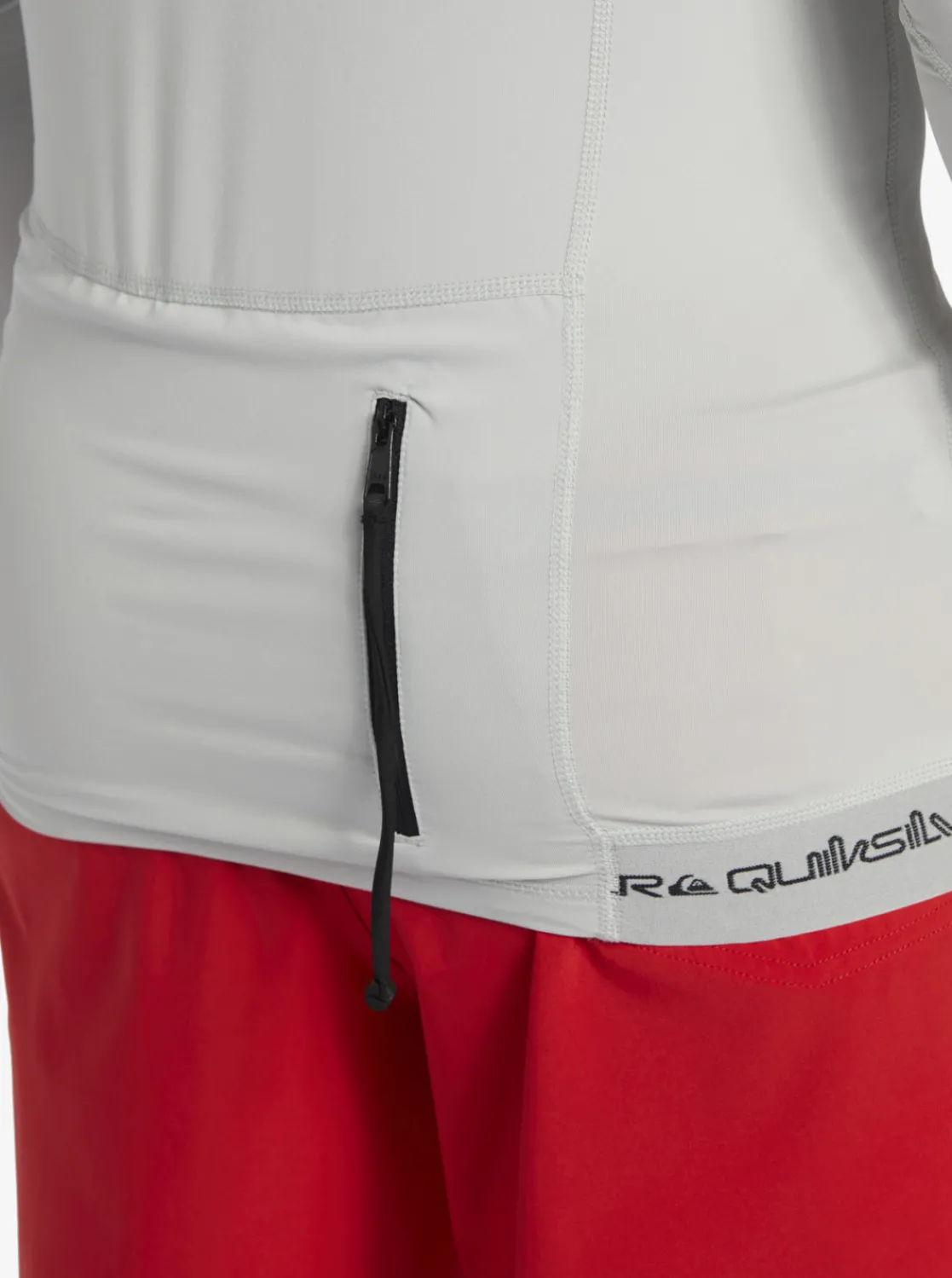 Quiksilver Storm Tripper Hooded Long Sleeve Surf Top Gray Violet Cheap