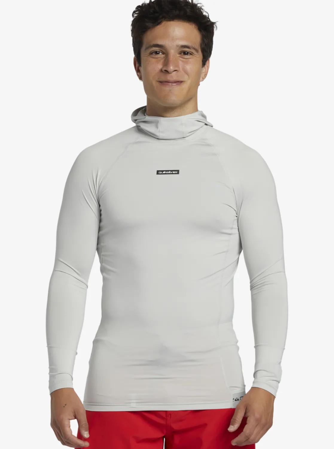 Quiksilver Storm Tripper Hooded Long Sleeve Surf Top Gray Violet Cheap