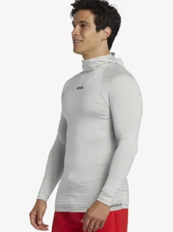 Quiksilver Storm Tripper Hooded Long Sleeve Surf Top Gray Violet Cheap