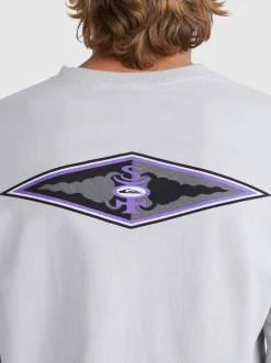 Quiksilver Stretch Long Sleeve T-Shirt Gray Violet New