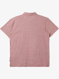 Quiksilver Sunset Cruise Short Sleeve Polo Shirt Red Ochre Cheap