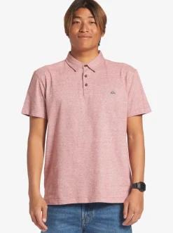 Quiksilver Sunset Cruise Short Sleeve Polo Shirt Red Ochre Cheap