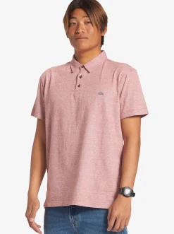 Quiksilver Sunset Cruise Short Sleeve Polo Shirt Red Ochre Cheap