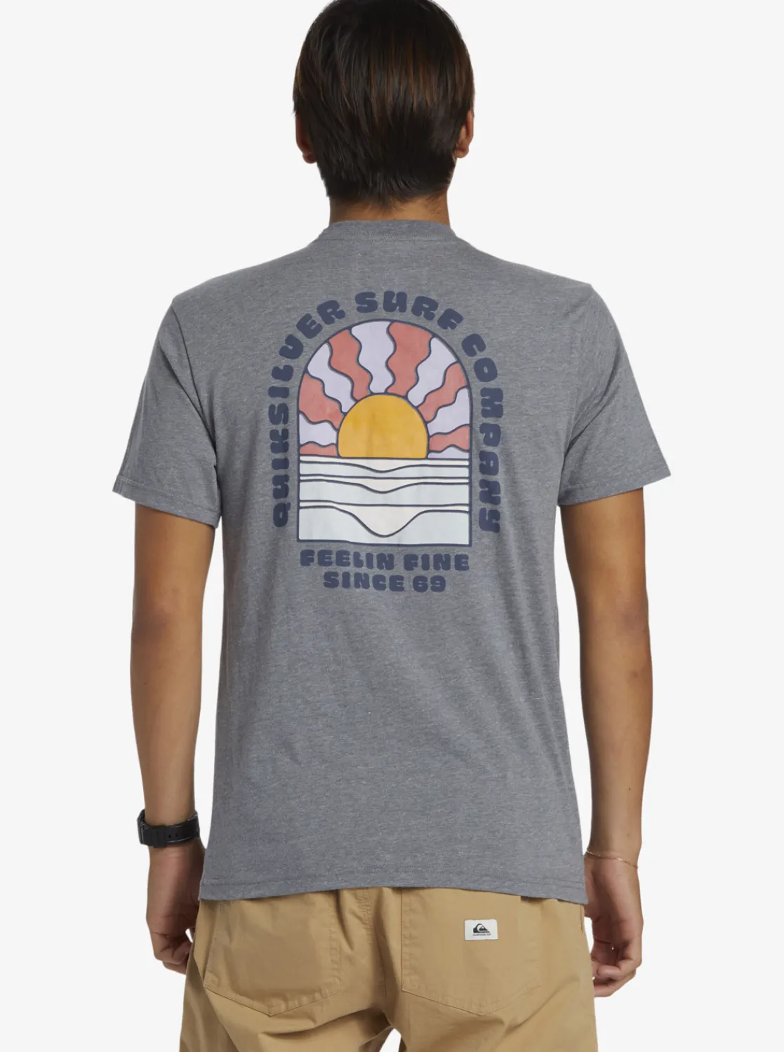 Quiksilver Sunset Dreams T-Shirt Medium Grey Heather Cheap