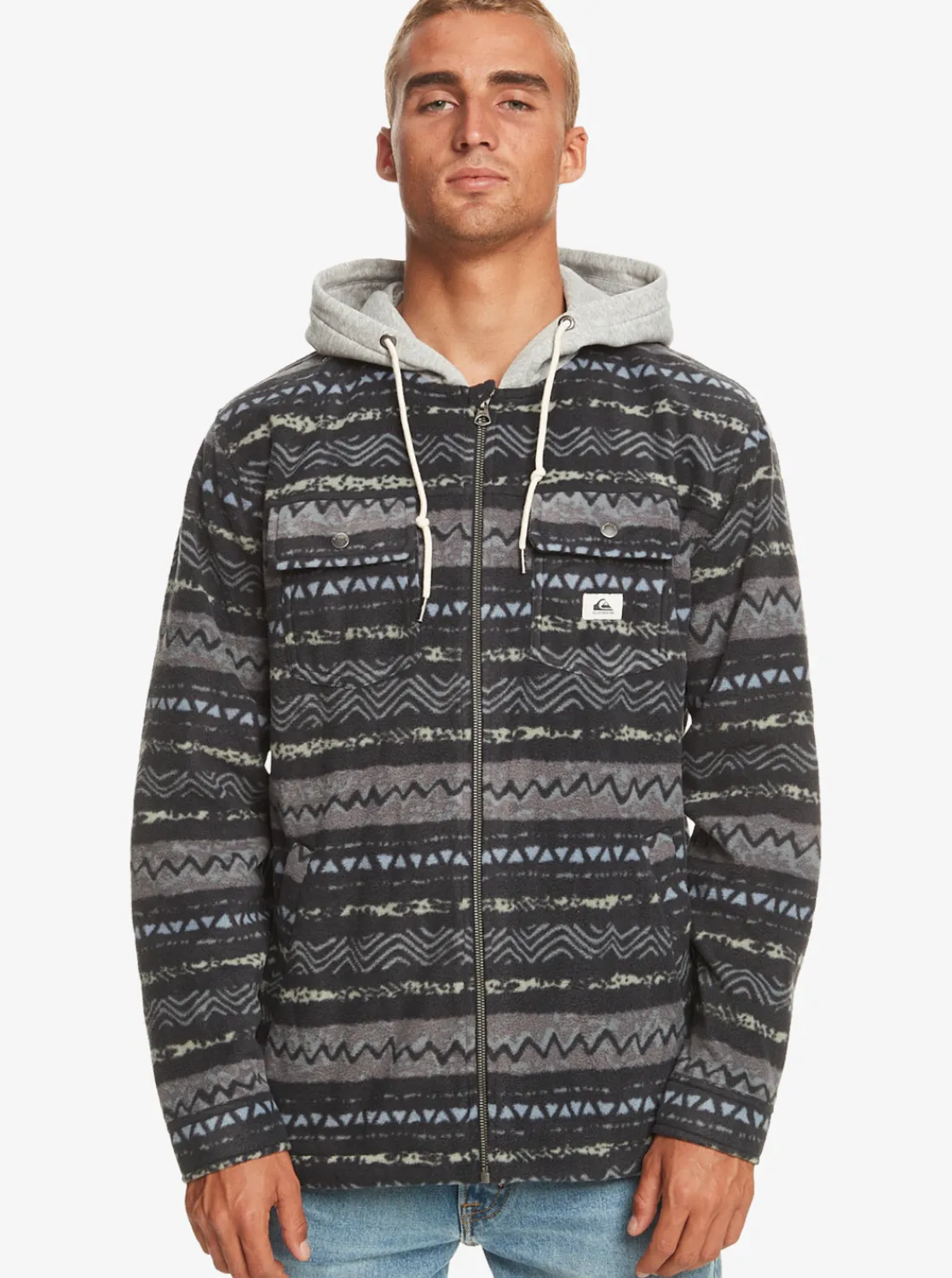 Quiksilver Super Swell Zip-Up Hoodie Tarmac Playa Mesa Online