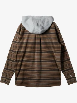 Quiksilver Super Swell Zip-Up Hoodie Major Brown Super Swell Plaid Online