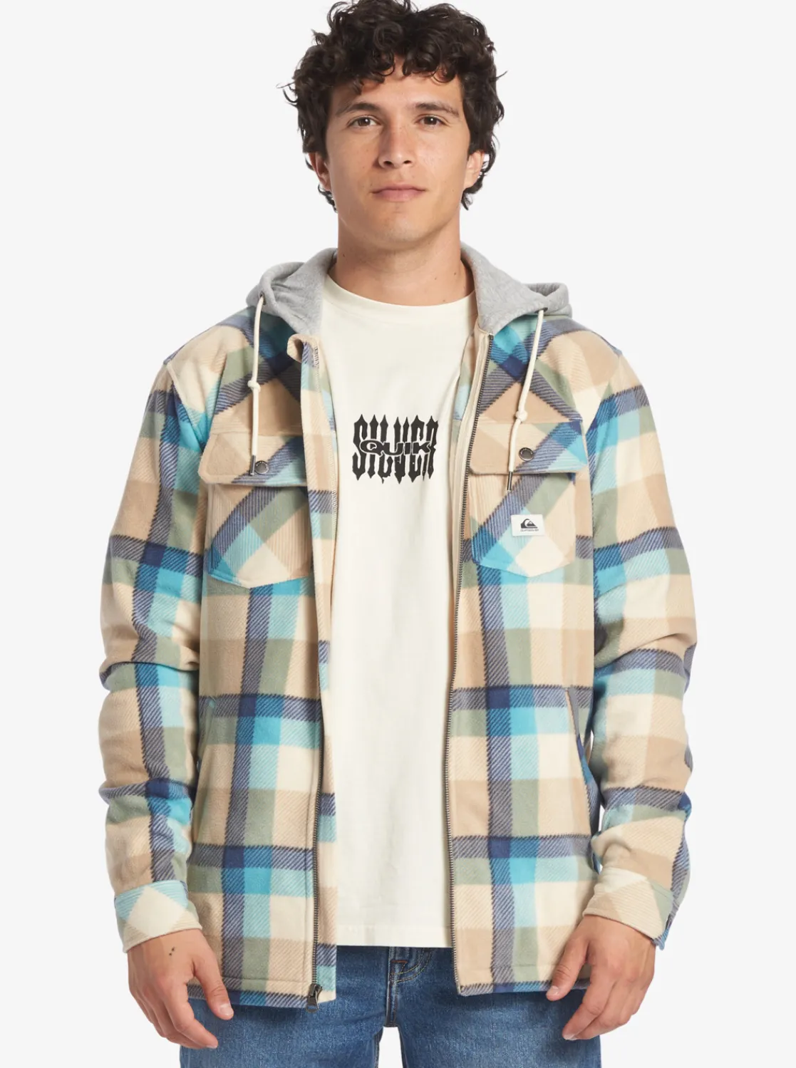 Quiksilver Super Swell Zip-Up Hoodie Birch Super Swell Best Sale