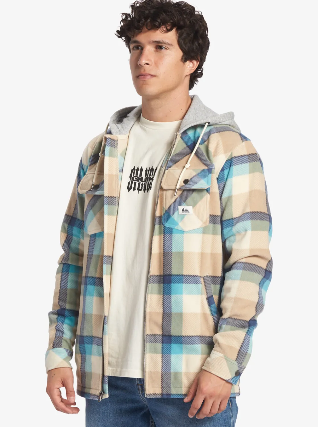 Quiksilver Super Swell Zip-Up Hoodie Birch Super Swell Best Sale