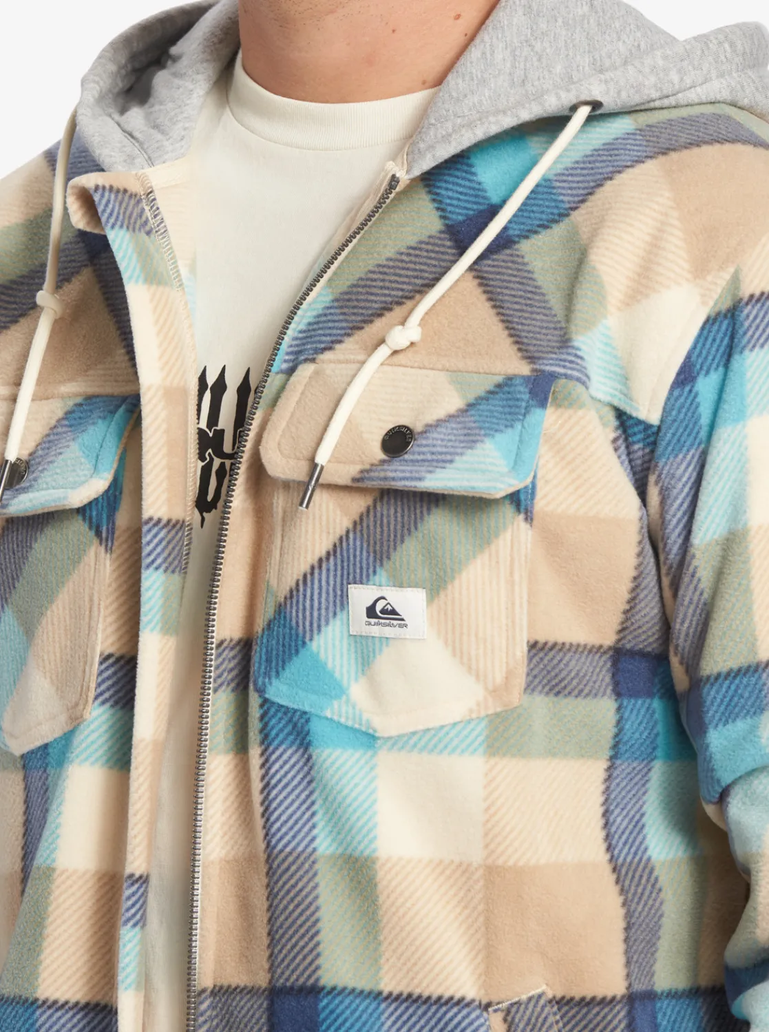 Quiksilver Super Swell Zip-Up Hoodie Birch Super Swell Best Sale