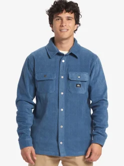 Quiksilver Surf Days Long Sleeve Fleece Shirt Midnight Navy Surf Days Cheap