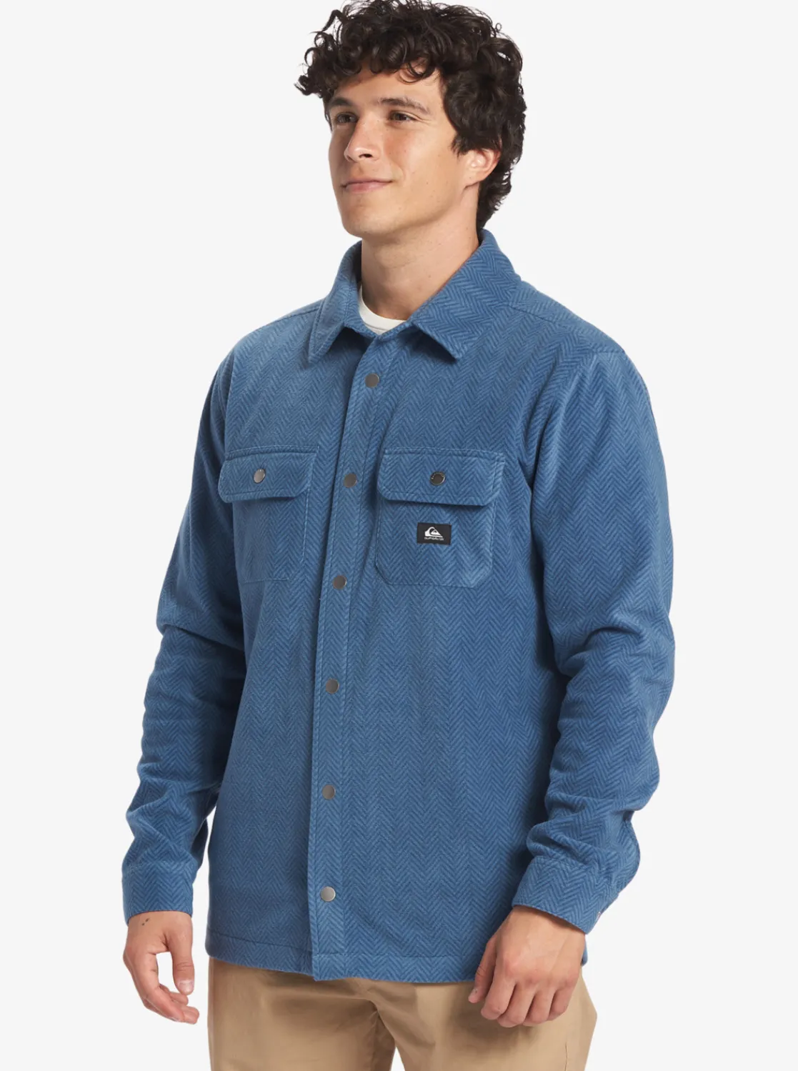 Quiksilver Surf Days Long Sleeve Fleece Shirt Midnight Navy Surf Days Cheap