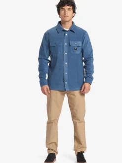 Quiksilver Surf Days Long Sleeve Fleece Shirt Midnight Navy Surf Days Cheap