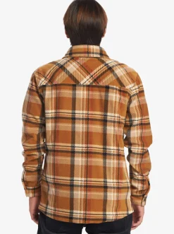 Quiksilver Surf Days Long Sleeve Fleece Shirt Bone Brown Surf Days New