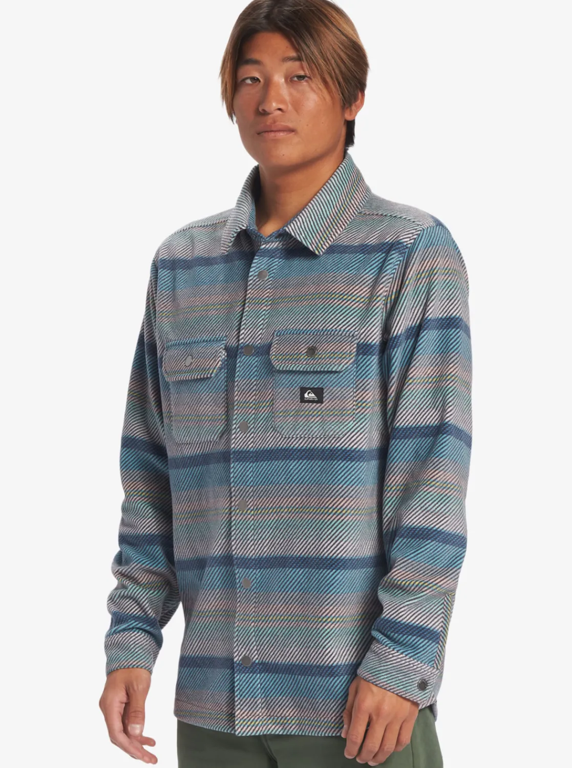 Quiksilver Surf Days Long Sleeve Fleece Shirt Reef Waters Surf Days Clearance