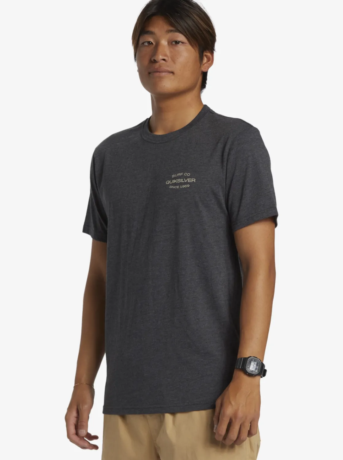 Quiksilver Surf Lockup T-Shirt Charcoal Heather Best Sale
